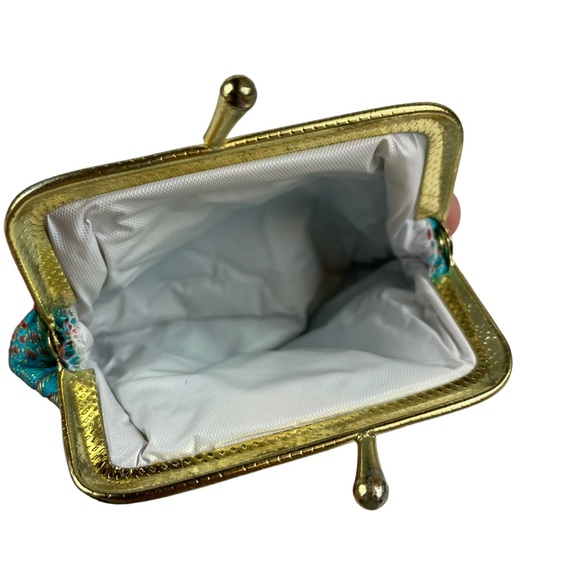 Vintage Pagoda Chinese China Clasp Closing Small Coin Change Purse Wallet Geisha - Picture 11 of 12